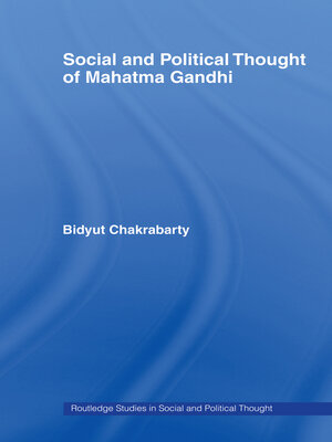 cover image of Social and Political Thought of Mahatma Gandhi